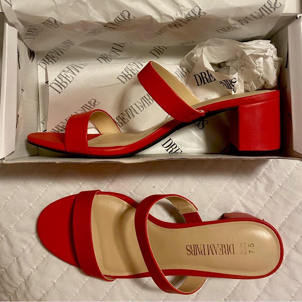 Red Strappy Heel